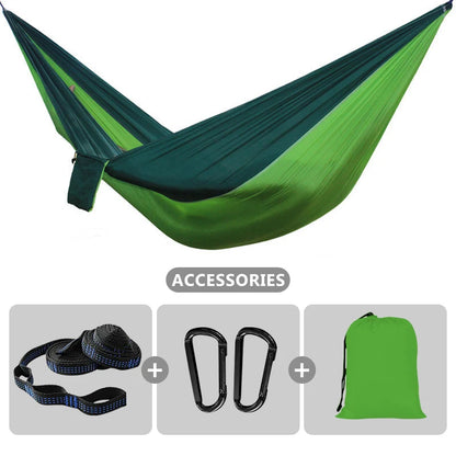 Outdoor Portable Camping Parachute Hammock Double 260x140cm Hammock Swing Hanging Chair for Garden Travel Holiday Survival Patio