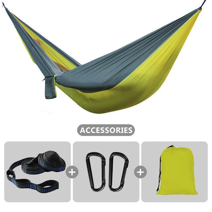 Outdoor Portable Camping Parachute Hammock Double 260x140cm Hammock Swing Hanging Chair for Garden Travel Holiday Survival Patio