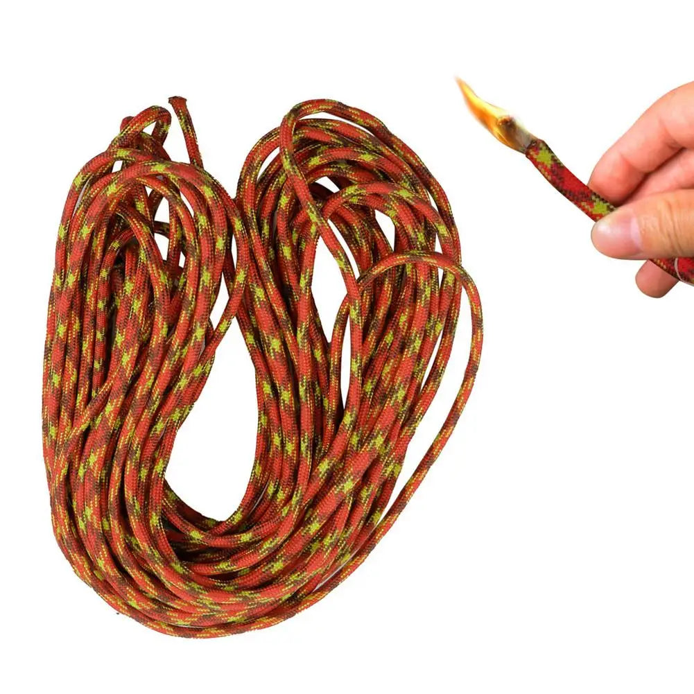 25feets Outdoor Fire Starter Jute Tinder Igniting Rope Impervious Camping Wax Dipping Ignition Cord Tinder Wick Hemp Ropes Tools