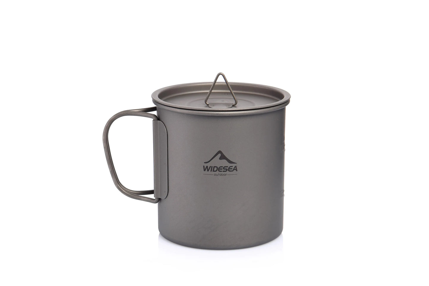 Widesea Camping Mug Titanium Cup Tourist Tableware Picnic Utensils Outdoor Kitchen Equipment Travel Cooking Set Cookware Hiking